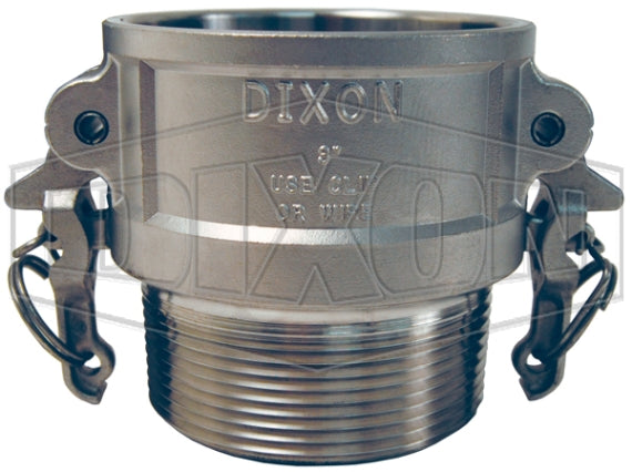 RB075BL by Dixon Valve | Boss-Lock Cam & Groove Coupler | Type B | 3/4" Coupler x 3/4" Male NPT | 316 Stainless Steel