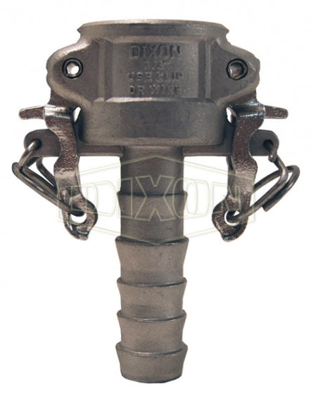 RC075BL by Dixon Valve | Boss-Lock Cam & Groove Coupler | Type C | 3/4" Coupler x 3/4" Hose Shank | 316 Stainless Steel