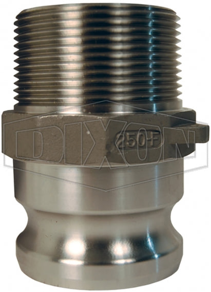 G150-F-SSBSP by Dixon Valve | Global Cam & Groove Adapter | Type F | 1-1/2" Adapter x 1-1/2" Male BSPT | 316 Investment Cast Stainless Steel