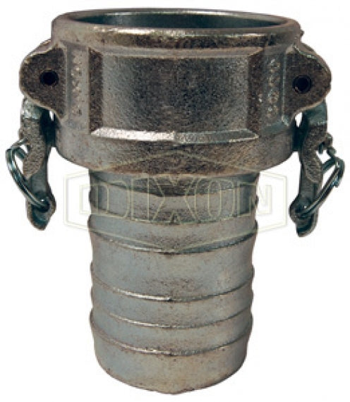 IC200 by Dixon Valve | Boss-Lock Cam & Groove Coupler | Type C | 2" Coupler x 2" Hose Shank | Plated Malleable Iron