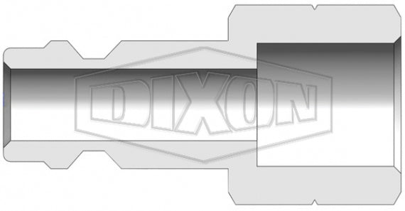 BR1BF1-B-E-7 by Dixon Valve | Pneumatic Quick Disconnect Coupling | BR-Series | 1/8" Female BSPP x 1/8" 21-Series Interchange | Plug | Brass