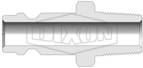 BR1M2-B-E-7 by Dixon Valve | Pneumatic Quick Disconnect Coupling | BR-Series | 1/4" Male NPT x 1/8" 21-Series Interchange | Plug | Brass