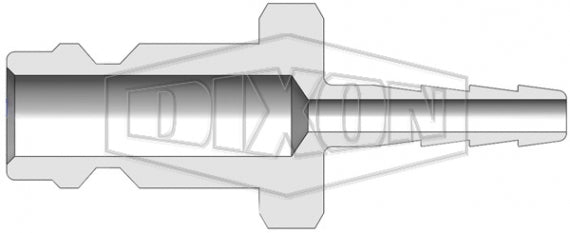 BR1S1.25-B-E-7 by Dixon Valve | Pneumatic Quick Disconnect Coupling | BR-Series | Hose Barb | 4mm Hose ID x 1/8" 21-Series Interchange | Plug | Brass