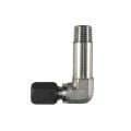 C2501-LL-04-04-SS by Brennan Inc. | -04 Bite Type x -04 Male Pipe | 90° Elbow | X-Long | Stainless Steel