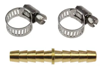 RK08 by Coilhose | Hose Fitting | Repair Kit | 3/8" Hose ID | 3/8" Splicer & 2 Clamps | Straight | Brass