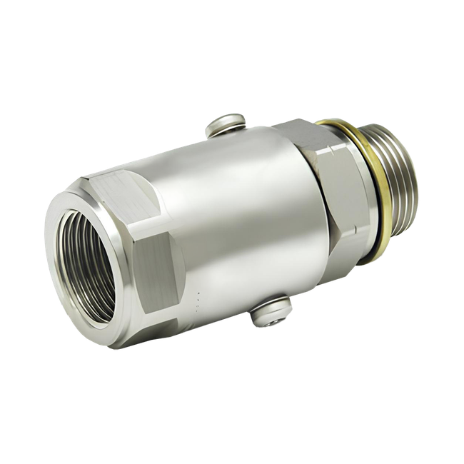 SS8DBMBSPP8XFBSPP8-NI-ETP by Super Swivel | #50305 | G 1/2-14 Male BSPP x G 1/2-14 Female BSPP | 0.406" Through Hole | Straight | Nickel | Viton Extreme Seal