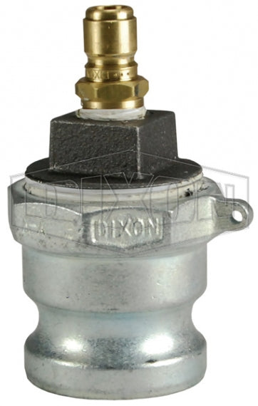 IA150TP by Dixon Valve | Hydrostatic Test Pump Test Cap | 1-1/2" Cam & Groove Adapter x 1/2" Quick Disconnect Plug | Iron / Steel / Brass