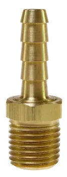 B0404S by Coilhose | Hose Fitting | 1/4" Hose ID | 1/4" Male NPT Swivel x 1/4" Hose Barb | Straight | Brass