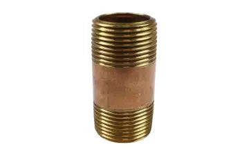 NL0602 by Coilhose | Pipe Fitting | Long Nipple | 3/8" Male NPT Thread | Brass | 2" Length