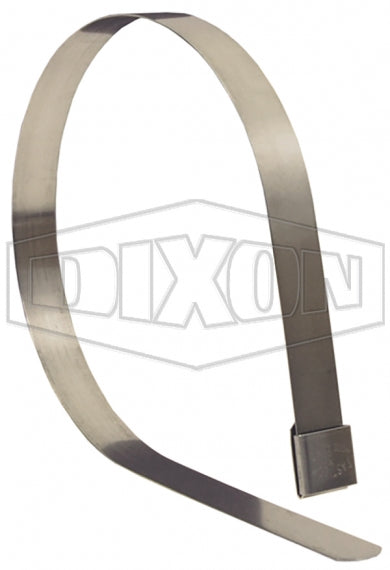 FO36 by Dixon Valve | FO-Series | Open End Center Punch Band Clamp | 5/8" Band Width | 9" Clamp ID | Galvanized Steel Band & Buckle