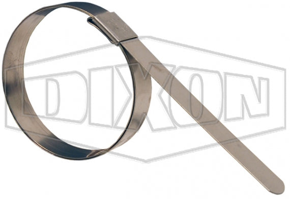 F8 by Dixon Valve | F-Series | Pre-Formed Center Punch Band Clamp | 5/8" Band Width | 2" Clamp ID | Galvanized Steel Band & Buckle