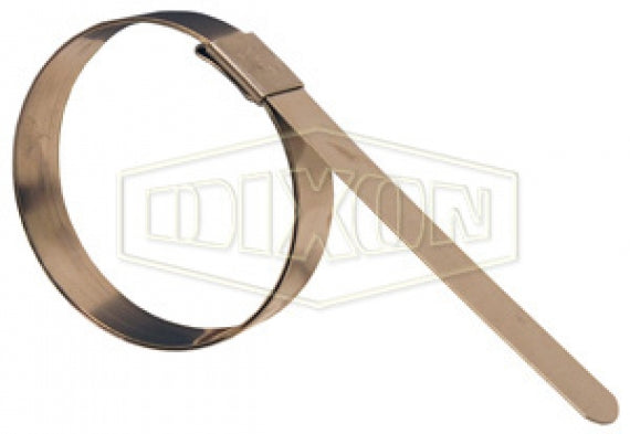 FS12 by Dixon Valve | F-Series | Pre-Formed Center Punch Band Clamp | 5/8" Band Width | 3" Clamp ID | 300 Stainless Steel Band | 302 Stainless Steel Buckle