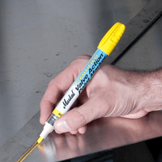 096885 by Markal | Certified Valve Action Paint Marker | 1/8" (3 mm) Mark Size | Green | Case of 48
