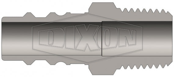 CJ2BM3-LG by Dixon Valve | Pneumatic Quick Disconnect Coupling | CJ-Series | 3/8" Male BSPT x 1/4" European Interchange | Plug | Steel
