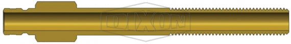 CM3M1-B-L2.5 by Dixon Valve | Hydraulic Quick Disconnect Coupling | CM-Series | 1/8" Male NPTF x 3/8" Industrial Mold Interchange Extension | 2-1/2" Length | Plug | Brass