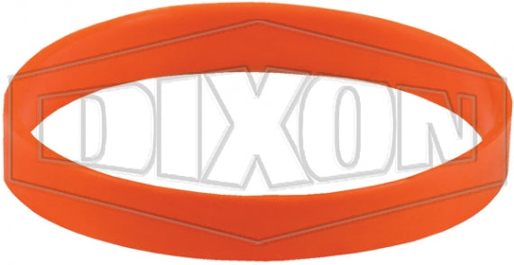 4HTBAND-O by Dixon Valve | HT-Series | Correct Connect® Coupler Band | for Hydraulic Quick Disconnect Couplings | 1/2" Body Size | Orange | Polyurethane
