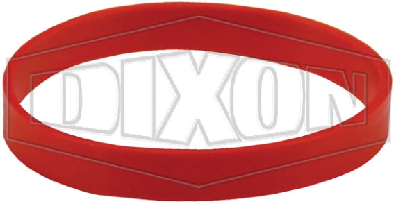 4HTBAND-R by Dixon Valve | HT-Series | Correct Connect® Coupler Band | for Hydraulic Quick Disconnect Couplings | 1/2" Body Size | Red | Polyurethane