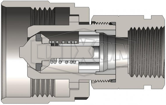 10CVVF10 by Dixon Valve | Hydraulic Quick Disconnect Coupling | CVV-Series | 1-1/4" Female NPTF x 1-1/4" European Interchange | Socket | Nitrile Seal | Steel