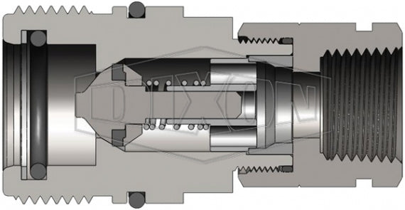 CVV10BF10 by Dixon Valve | Hydraulic Quick Disconnect Coupling | CVV-Series | 1-1/4" Female BSPP x 1-1/4" European Interchange | Plug | Steel