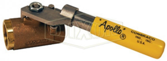 BBV150SR by Dixon Valve | "Deadman" Spring Return Handle Ball Valve | Standard Port | 1-1/2" Female NPT x 1-1/2" Female NPT | Brass