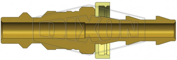 D2B2-B by Dixon Valve | Pneumatic Quick Disconnect Coupling | DF-Series | Push-Loc Hose Barb | 1/4" Hose ID x 1/4" Industrial Interchange | Plug | Brass