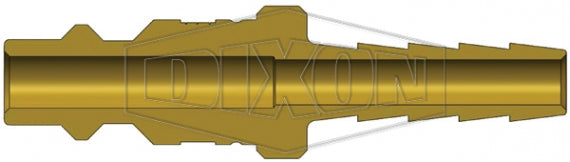 D2S3-B by Dixon Valve | Pneumatic Quick Disconnect Coupling | DF-Series | Hose Barb | 3/8" Hose ID x 1/4" Industrial Interchange | Plug | Brass