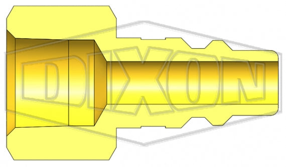 D3F3-B by Dixon Valve | Pneumatic Quick Disconnect Coupling | DF-Series | 3/8" Female NPTF x 3/8" Industrial Interchange | Plug | Brass
