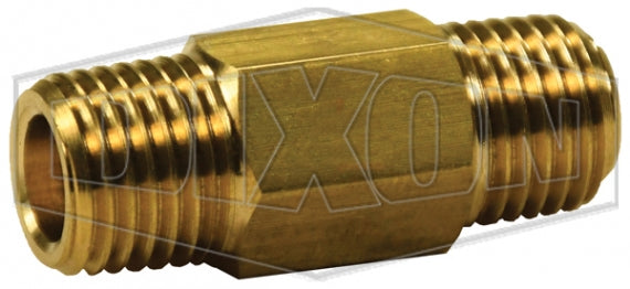 ASP3102-90 by Dixon Valve | Pneumatic Disposable In-Line Nipple Filter | 1/4" Male NPT | 300 PSI | 20 SCFM Air Flow | 90 Micron Element | Brass