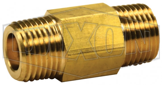 ASP3104-90 by Dixon Valve | Pneumatic Disposable In-Line Nipple Filter | 1/2" Male NPT | 300 PSI | 50 SCFM Air Flow | 90 Micron Element | Brass