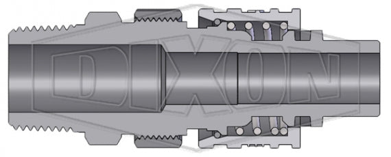 N4M6-ZLS by Dixon Valve | Pneumatic Quick Disconnect Coupling | Dix-Lock® N-Series | 3/4" Male NPTF x 1/2" Body Size | Plug with Steel Locking Sleeve | Steel