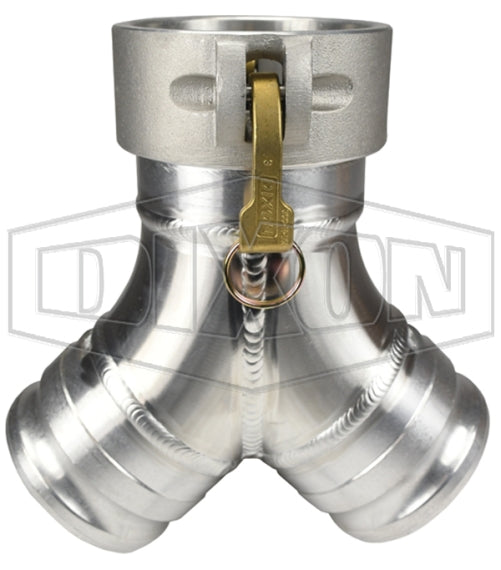 400YDAAAL by Dixon Valve | Cam & Groove Coupling | 4" Coupler x Adapter Wye | Aluminum