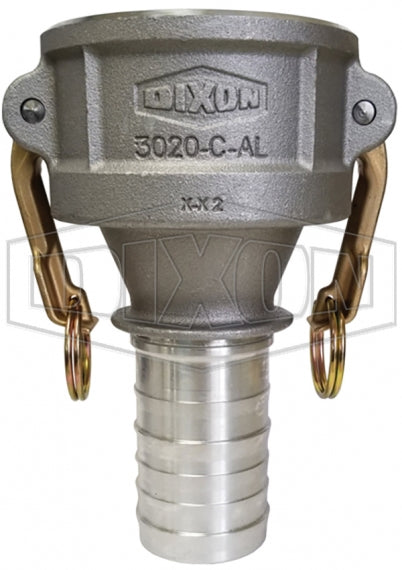3020-C-AL by Dixon Valve | Cam & Groove Reducer (Jump Size) Coupler | Type C | 3" Coupler x 2" Hose Shank | Aluminum