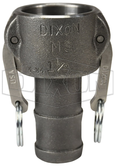 150-C-MI by Dixon Valve | Cam & Groove Coupler | Type C | 1-1/2" Coupler x 1-1/2" Hose Shank | Malleable Iron
