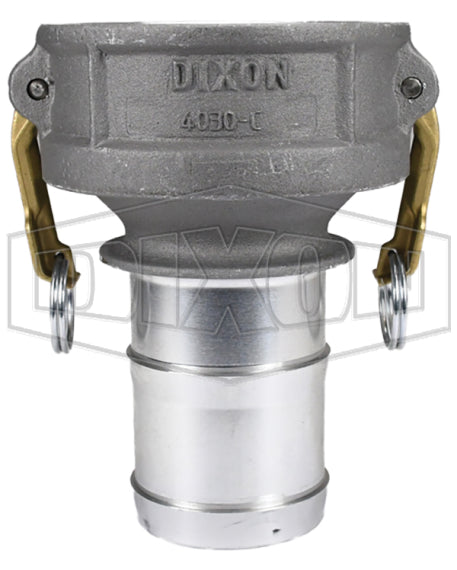 4030-C-AL by Dixon Valve | Cam & Groove Reducer (Jump Size) Coupler | Type C | 4" Coupler x 3" Hose Shank | Aluminum