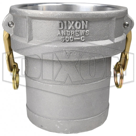 500-C-AL by Dixon Valve | Cam & Groove Coupler | Type C | 5" Coupler x 5" Hose Shank | Aluminum