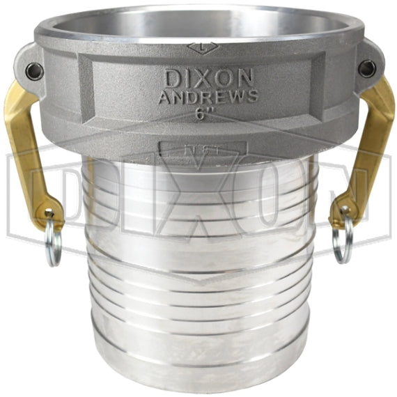 600-C-AL by Dixon Valve | Cam & Groove Coupler | Type C | 6" Coupler x 6" Hose Shank | Aluminum