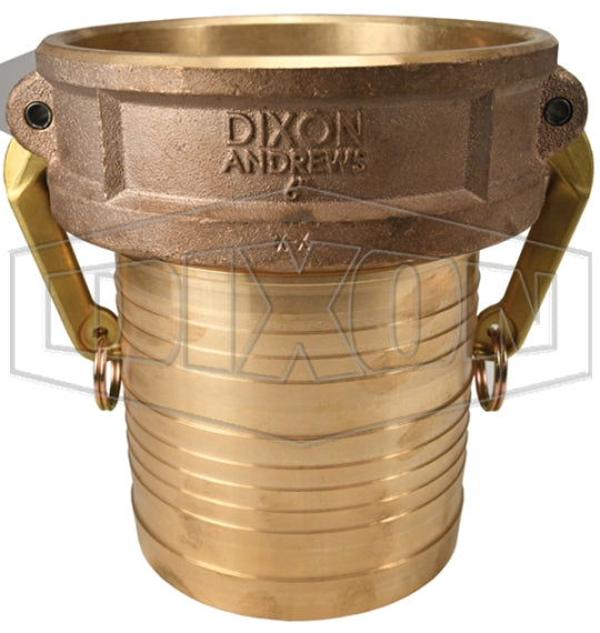 600-C-BR by Dixon Valve | Cam & Groove Coupler | Type C | 6" Coupler x 6" Hose Shank | Brass