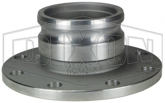 800-AL-AL by Dixon Valve | Cam & Groove Flange Adapter | 8" Adapter x 150# Flange | 1-1/8" Flange Thickness | Aluminum