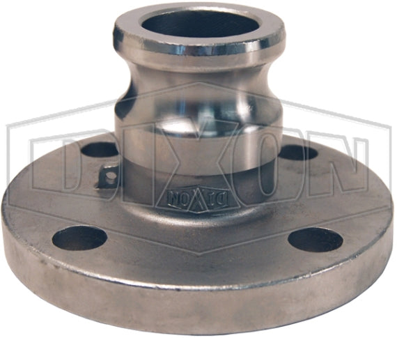 150-AL-SS by Dixon Valve | Cam & Groove Flange Adapter | 1-1/2" Adapter x 150# Flange | 11/16" Flange Thickness | 316 Stainless Steel