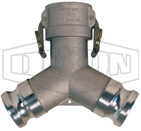 200YDAAAL by Dixon Valve | Cam & Groove Coupling | 2" Coupler x Adapter Wye | Aluminum