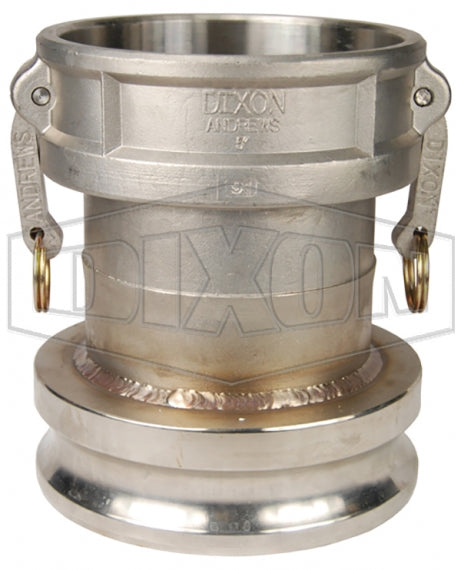 5060-DA-SS by Dixon Valve | Cam & Groove Reducer (Jump Size) Coupling | Type DA | 5" Coupler x 6" Adapter | 316 Stainless Steel