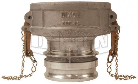 8060-DA-AL by Dixon Valve | Cam & Groove Reducer (Jump Size) Coupling | Type DA | 8" Coupler x 6" Adapter | Aluminum