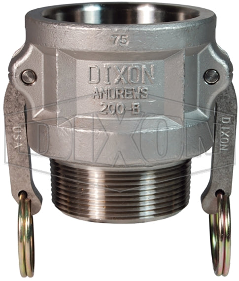 100-B-SS by Dixon Valve | Cam & Groove Coupler | Type B | 1" Coupler x 1" Male NPT | 316 Stainless Steel