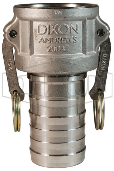300-C-SS by Dixon Valve | Cam & Groove | Type C | 3" Coupler x 3" Hose Shank |  316 Stainless Steel
