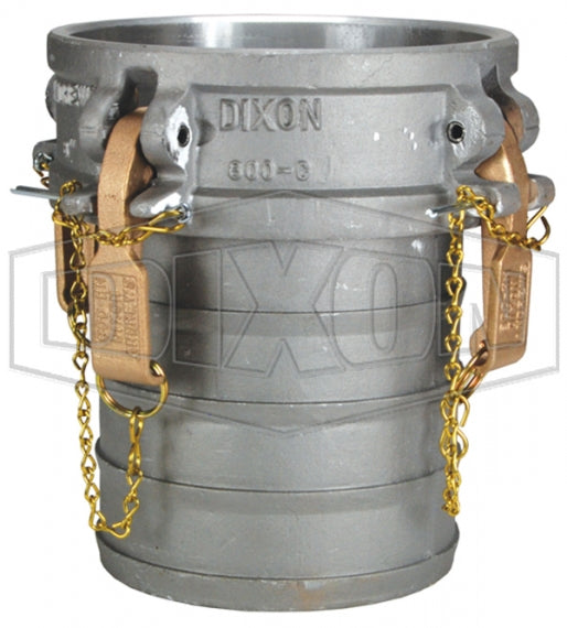 800-C-AL by Dixon Valve | Cam & Groove Coupler | Type C | 8" Coupler x 8" Hose Shank | Aluminum