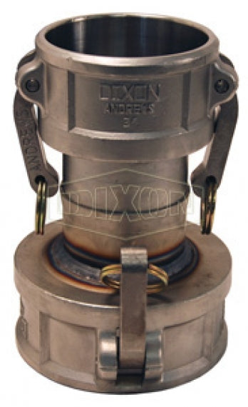 4060-DD-SS by Dixon Valve | Cam & Groove Spool Reducer (Jump Size) Coupler | Type DD | 4" Coupler x 6" Coupler | 316 Stainless Steel