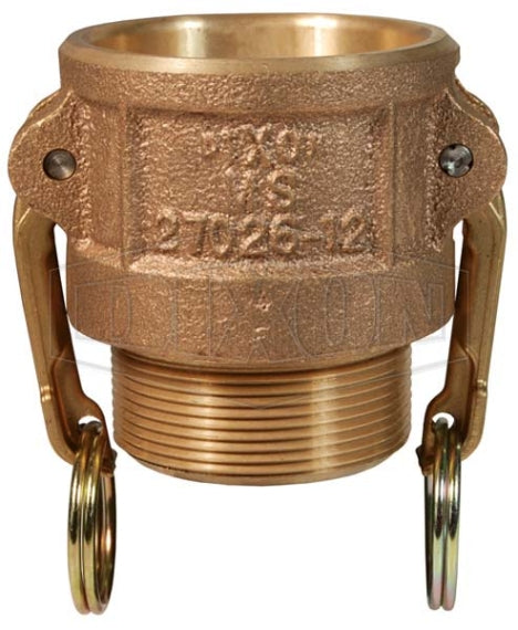 400-B-BR by Dixon Valve | Cam & Groove Coupler | Type B | 4" Coupler x 4" Male NPT | Brass