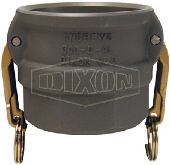 600-D-ALH by Dixon Valve | Cam & Groove Coupler | Type D | 6" Coupler x 6" Female NPT | Aluminum Hard Coat