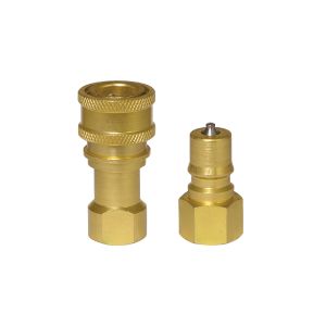 2DSF2-BI-SL Breco by Foster | DS Series | Carpet Cleaning Sockets w/ Sleeve Lock | 1/4" Socket x 1/4" Female NPTF Thread | Straight | Brass