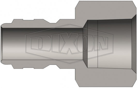 E2F2 by Dixon Valve | Hydraulic Quick Disconnect Coupling | E-Series | 1/4" Female NPTF x 1/4" Straight-Through Interchange | Plug | Steel
